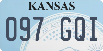 KS license plate 097GQI