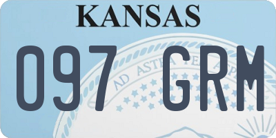 KS license plate 097GRM