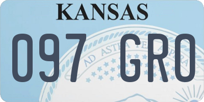 KS license plate 097GRO