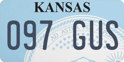KS license plate 097GUS
