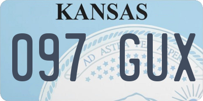 KS license plate 097GUX