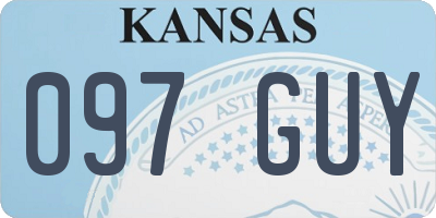 KS license plate 097GUY