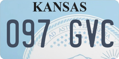 KS license plate 097GVC