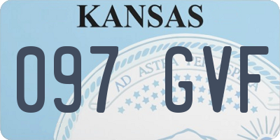 KS license plate 097GVF