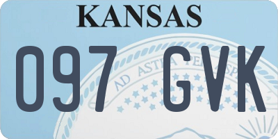 KS license plate 097GVK