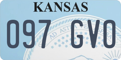 KS license plate 097GVO
