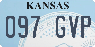 KS license plate 097GVP