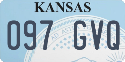 KS license plate 097GVQ