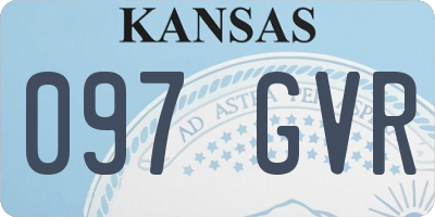 KS license plate 097GVR