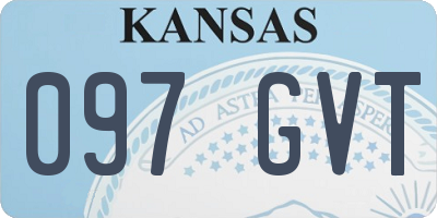 KS license plate 097GVT