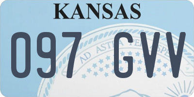 KS license plate 097GVV