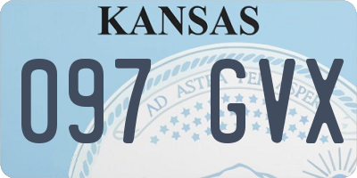 KS license plate 097GVX