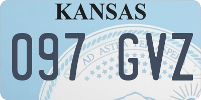 KS license plate 097GVZ