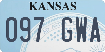 KS license plate 097GWA