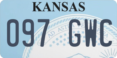KS license plate 097GWC