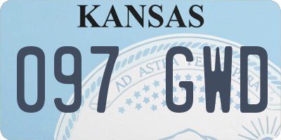 KS license plate 097GWD