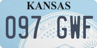 KS license plate 097GWF