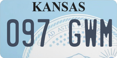 KS license plate 097GWM