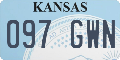 KS license plate 097GWN