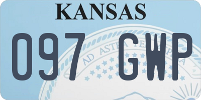 KS license plate 097GWP