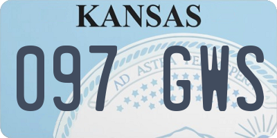 KS license plate 097GWS