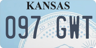 KS license plate 097GWT
