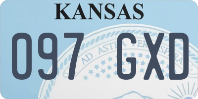 KS license plate 097GXD