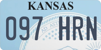 KS license plate 097HRN