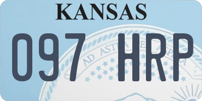 KS license plate 097HRP
