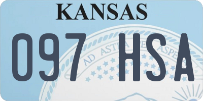 KS license plate 097HSA
