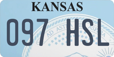 KS license plate 097HSL