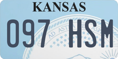 KS license plate 097HSM