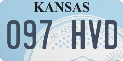 KS license plate 097HVD