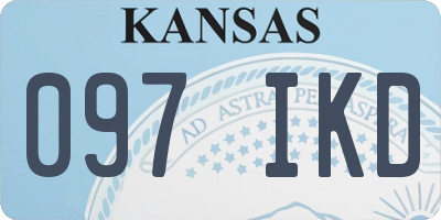 KS license plate 097IKD