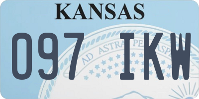 KS license plate 097IKW