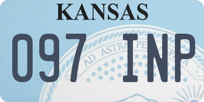 KS license plate 097INP