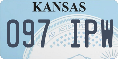 KS license plate 097IPW