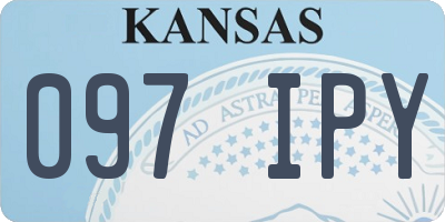 KS license plate 097IPY