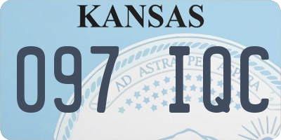 KS license plate 097IQC