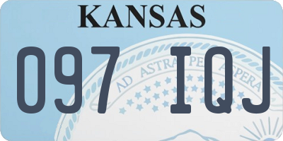 KS license plate 097IQJ
