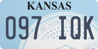 KS license plate 097IQK