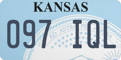 KS license plate 097IQL