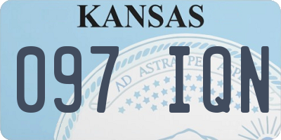 KS license plate 097IQN