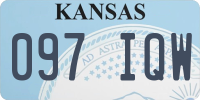 KS license plate 097IQW