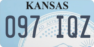 KS license plate 097IQZ