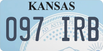 KS license plate 097IRB