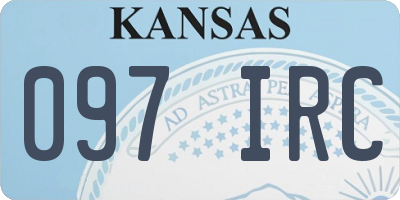 KS license plate 097IRC
