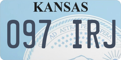 KS license plate 097IRJ