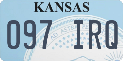 KS license plate 097IRQ