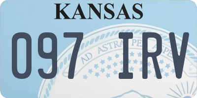 KS license plate 097IRV